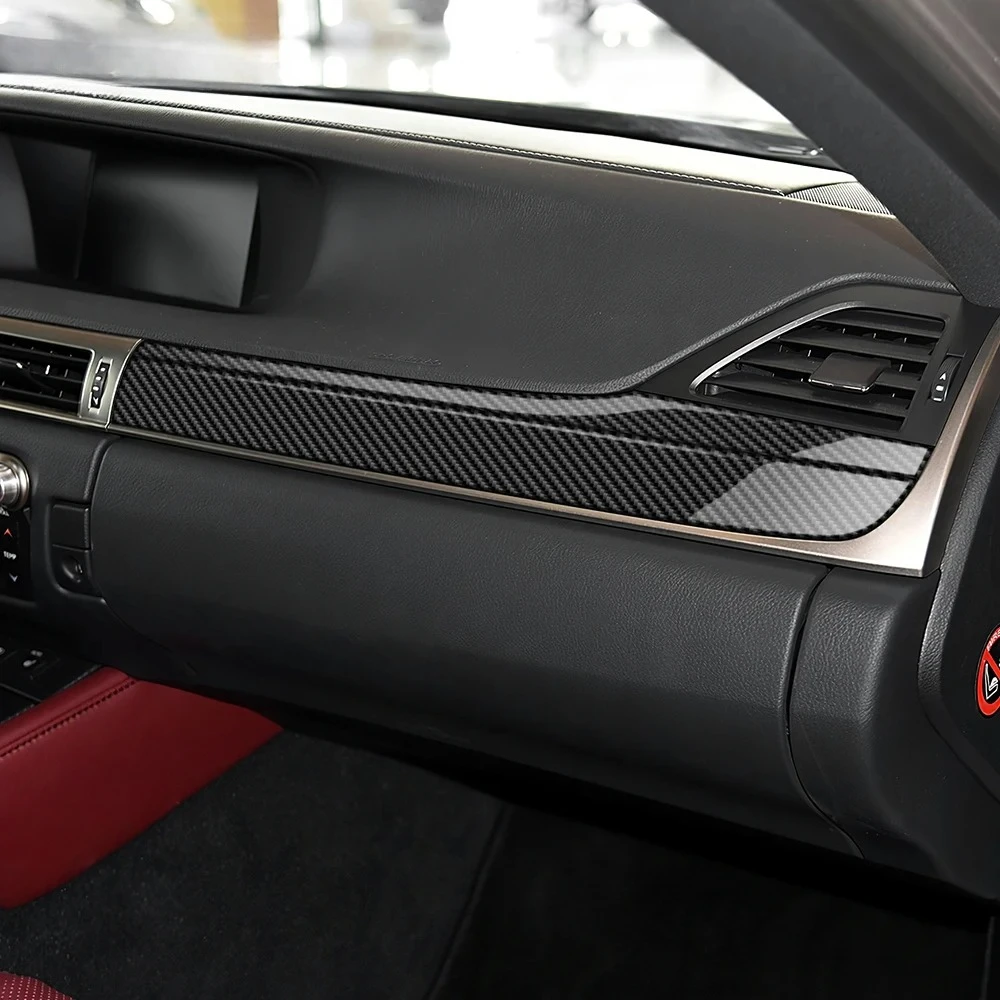 

Car Center Console Co-Pilot Panel Real Soft Carbon Fiber Sticker For Lexus GS 2012 2013 2014 2015 2016 2017 2018 2019 LHD RHD