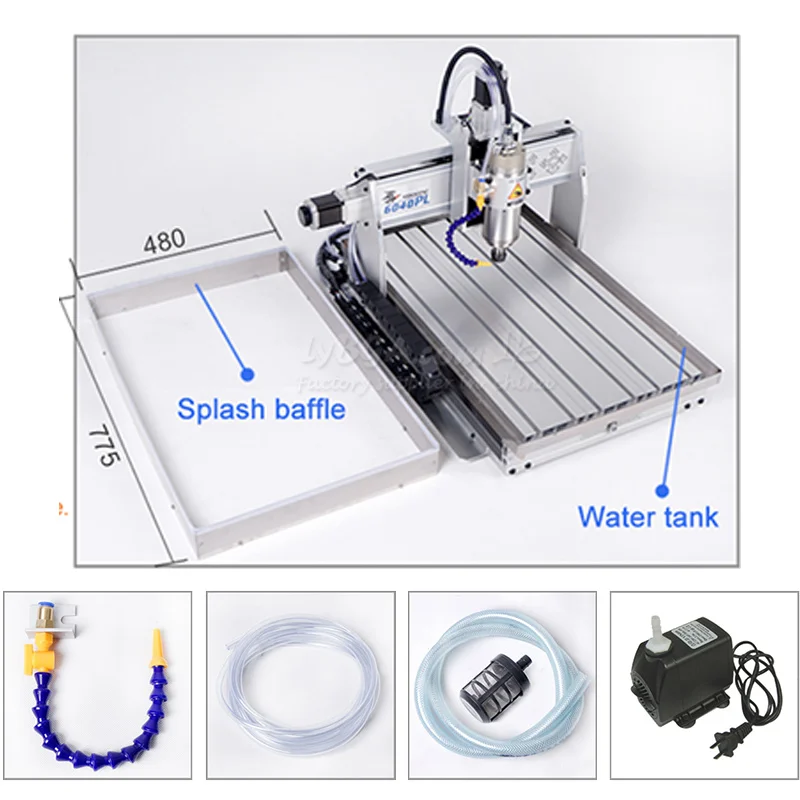 

Linear Guide LY 6040PL CNC Router Engraving Cutting Machine 2200W Spindle ER20 Collet DIY Wood Carving 3/4 Axis Flume Water Tank