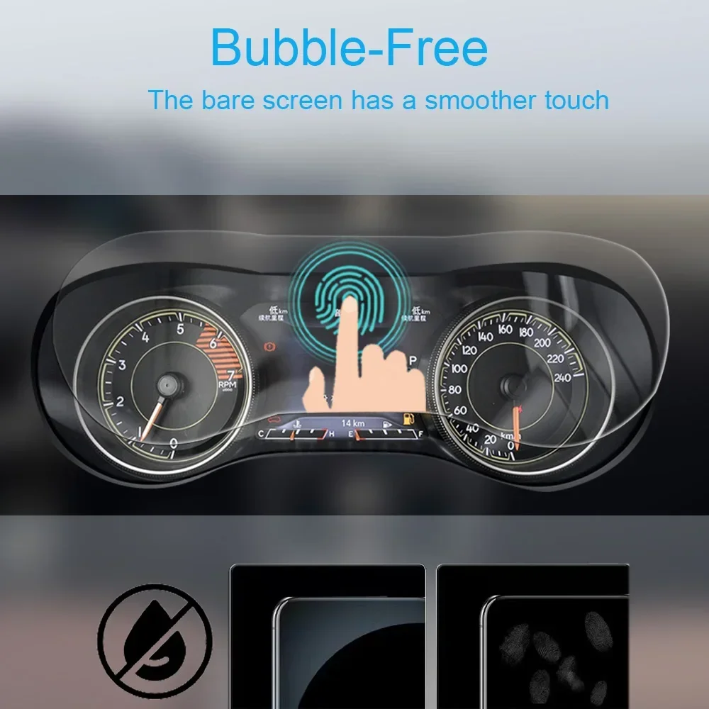 MUQSHI LCD screen Anti fingerprint matte PPF TPU film Car Speedometer screen protector film refit For Jeep Cherokee 2019-2024