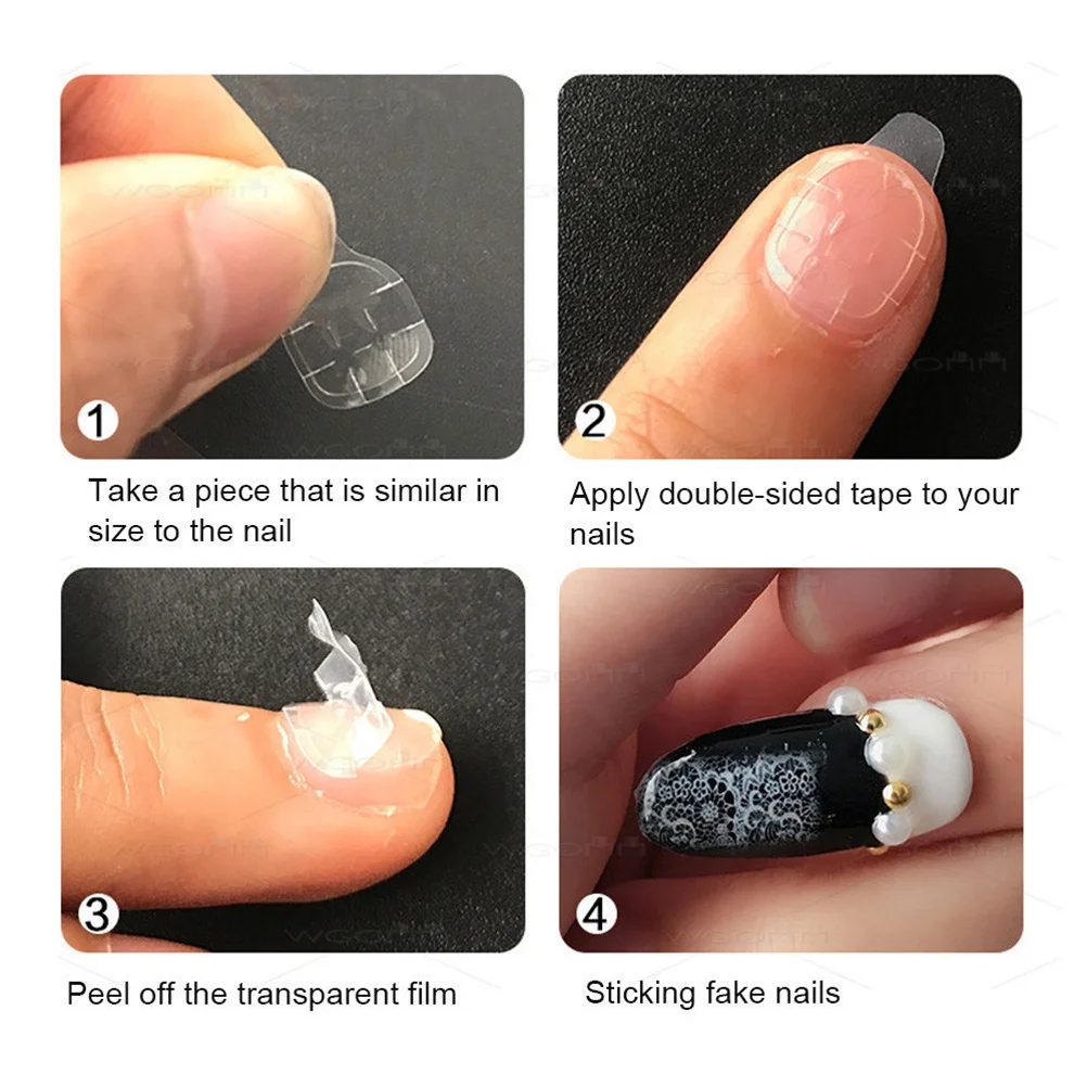 10 folhas de adesivos transparentes para unhas, decalques autoadesivos para arte criativa, fáceis de remover, adequados para uso doméstico profissional