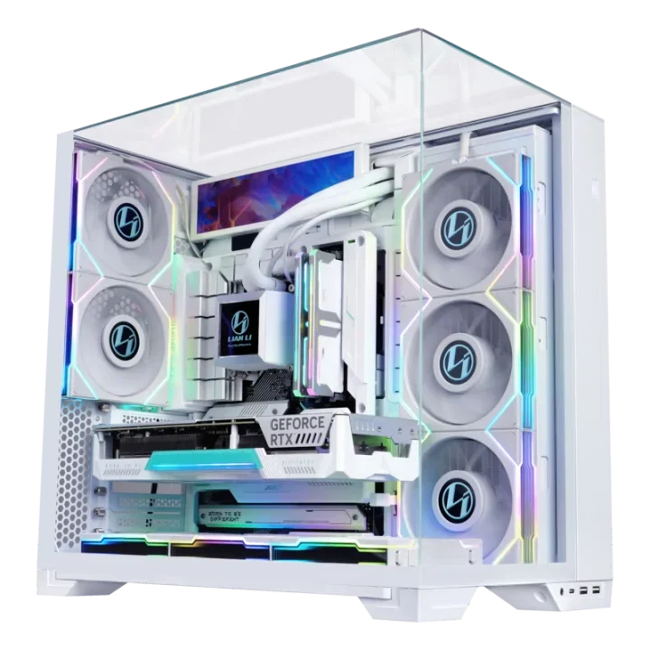 Sea view room desktop computer case, white, three-sided glass mid-tower case