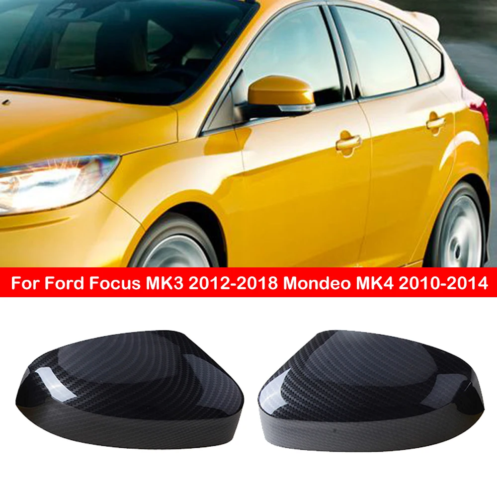 

For Ford Focus MK3 2012-2018 Mondeo MK4 Facelift 2010-2014 Rearview Side Mirror Cover Wing Cap Exterior Door Rear View Case Trim