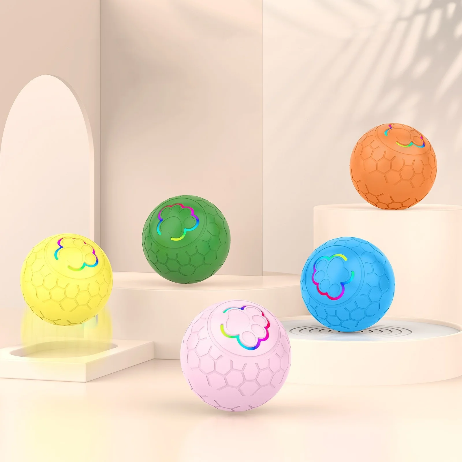 

Interactive Electric Smart Automatic Active Rolling Ball Toy for Small Dogs Modern PC Material Pet Movement Toy for Cats