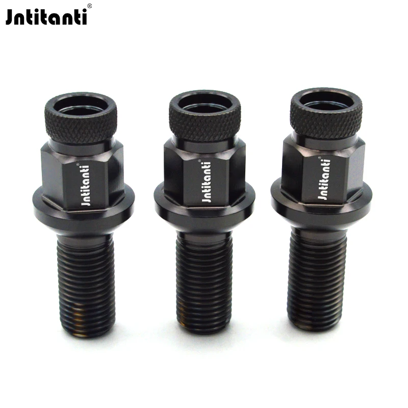 Jntitanti M14*1.5*28-45mm racing parts 10.9 grade anti-theft ball seat Gr.5 titanium hub bolt wheel bolt for VW AUDI racing car