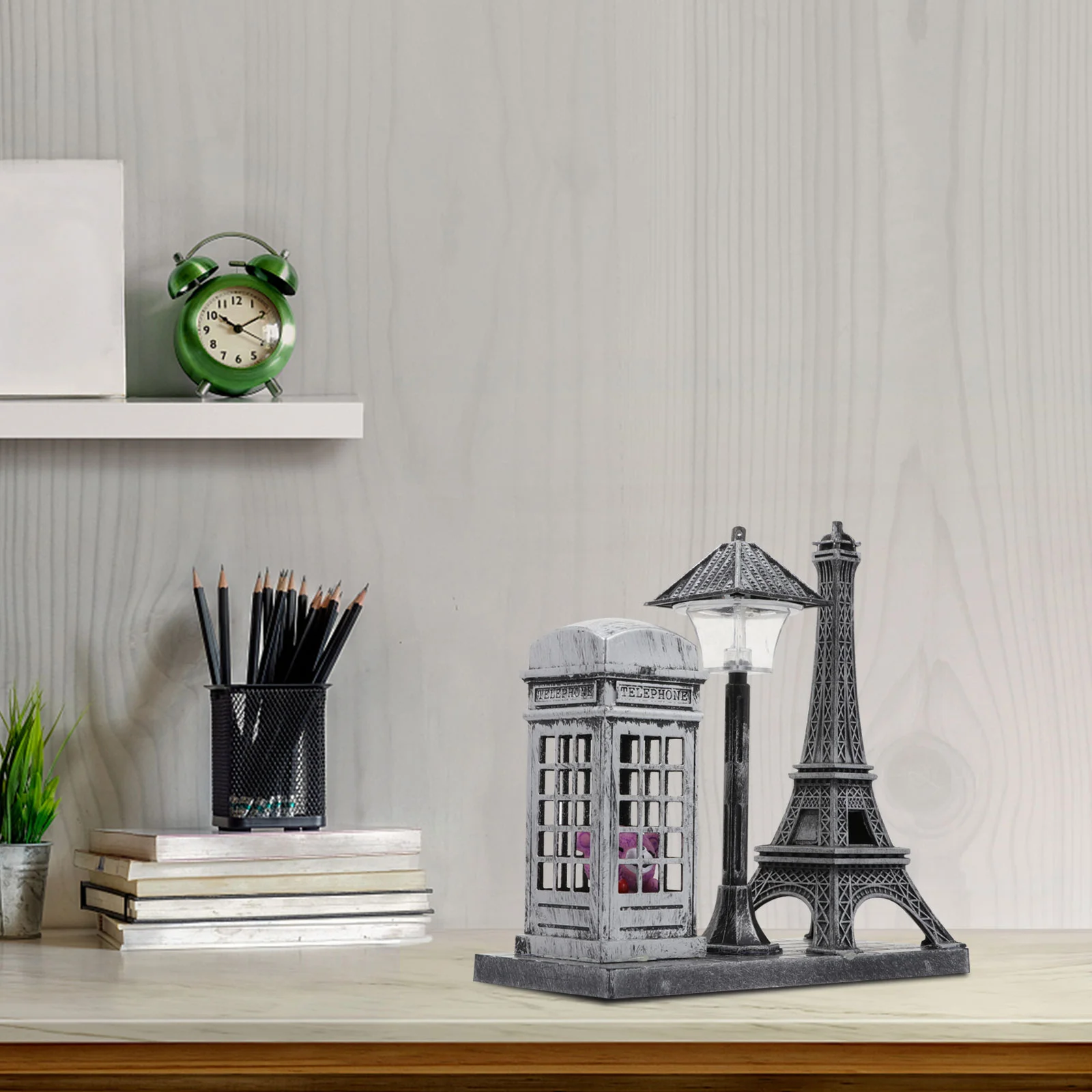 Tower Lamp Night Light House Decorations for Home Eiffel Ornament Bedside Travel Medieval