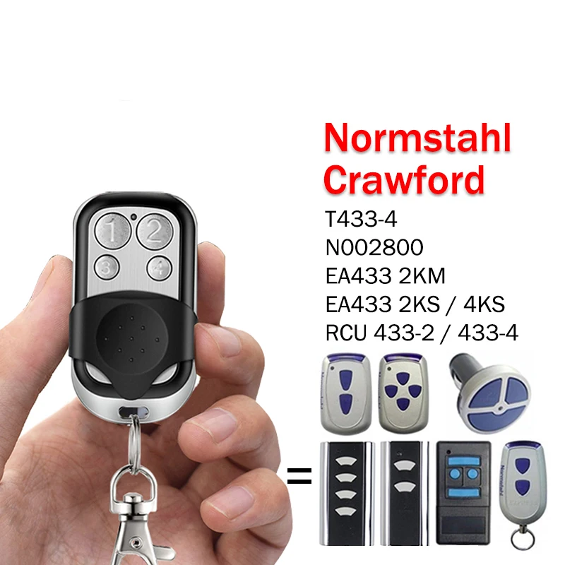 For NORMSTAHL Remote Control NORMSTAHL EA433 4K 2K RCU433 2K 4K EA433 2KM N002800 T433 Garage Door Remote Control 433MHz