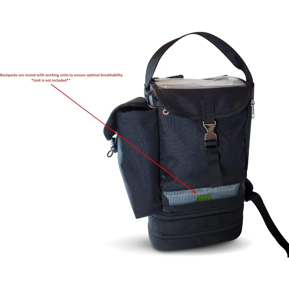 حقيبة ظهر محمولة لتركيز الأوكسجين متوافقة مع Respironics SimplyGo Mini لعلاج الأكسجين الشخصي