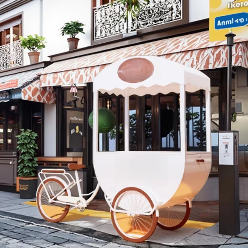 New 3-wheel mobile food tricycle multifunctional street snack tricycle