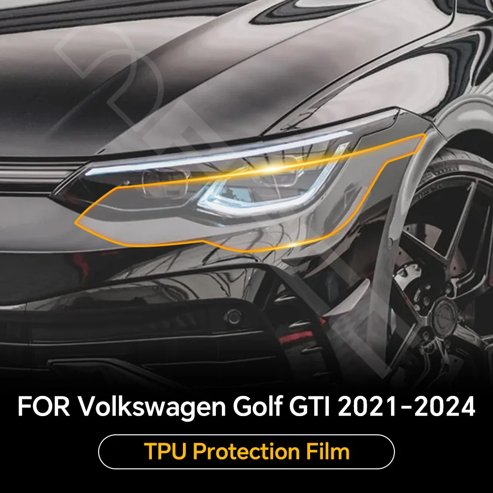 

Headlight Rearview B Pillars TPU Protection Film For Volkswagen VW GOLF GTI 2021-2024 Anti-Scratch Resistant Pre-cut Clear PPF