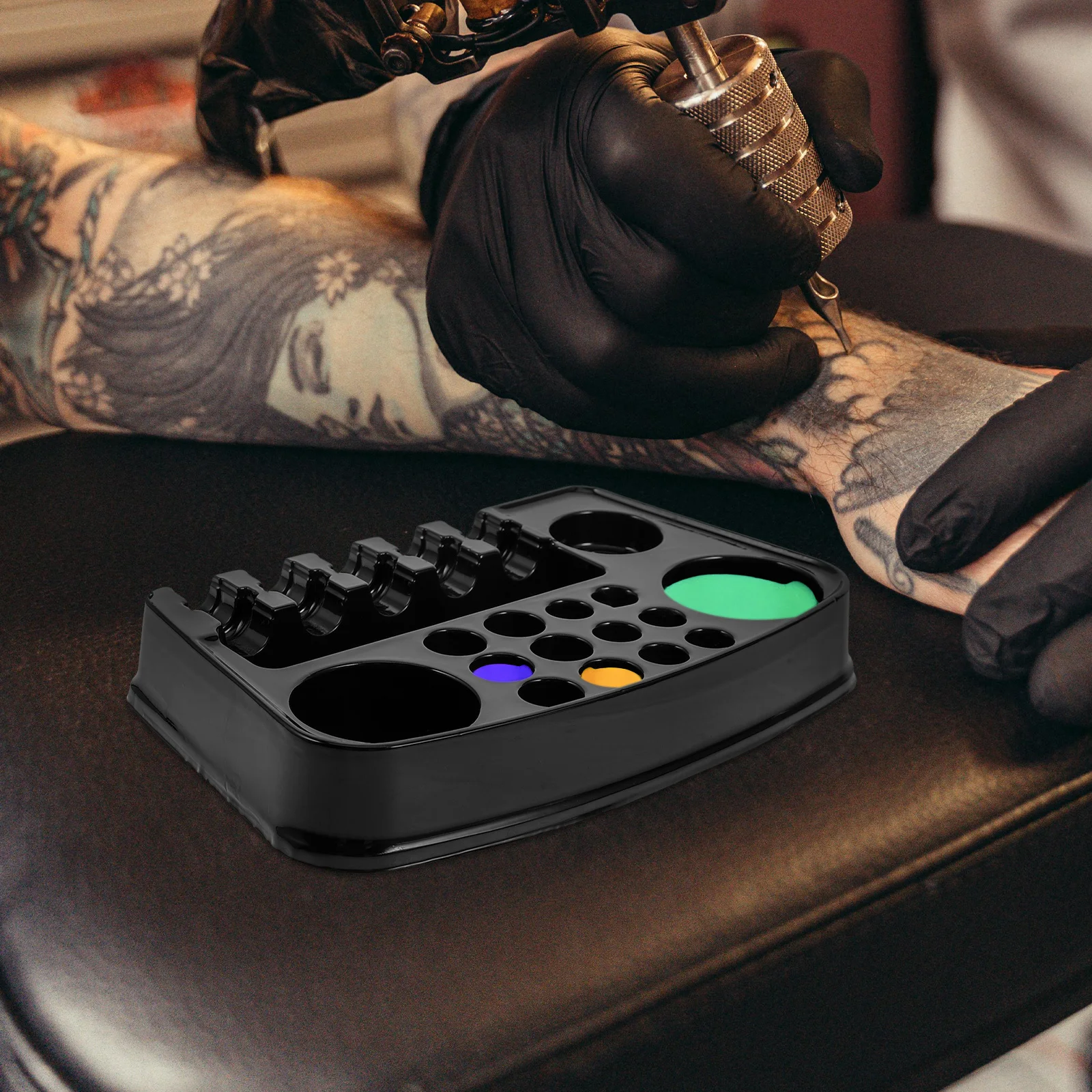 

12 Pcs Plastic Paint Palette for Ink Disposable Convenient Tattoo Small Storage