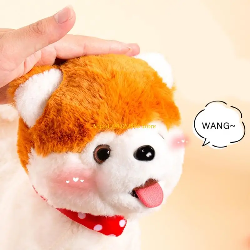 K0EA Portable Plush Robotic Animal Soft Surfaces Responsive to Touch Gentle Sounds for Realistic Interactive Experience