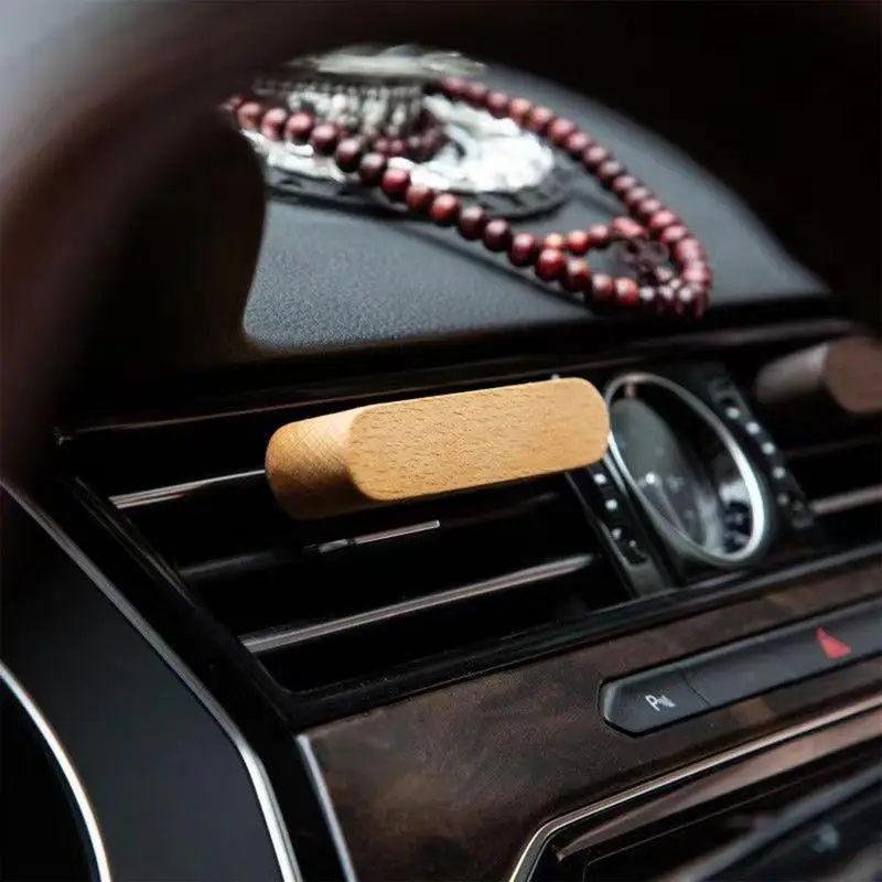 Car Aromatherapy Diffuser Air Scent Solid Color Lasting Diffuser Wooden Car Air Aromatherapy Car Perfume Decoration accessories