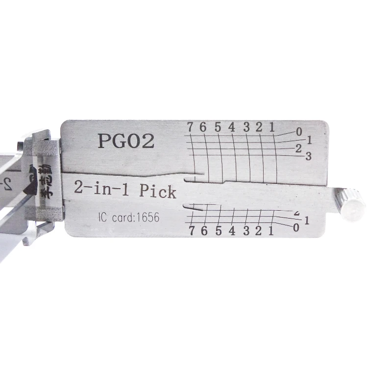 Lishi PG02 2 in 1 Locksmith Tool Lock Pick & Decoder Flat Milling for PG0/UR1/UR2 models