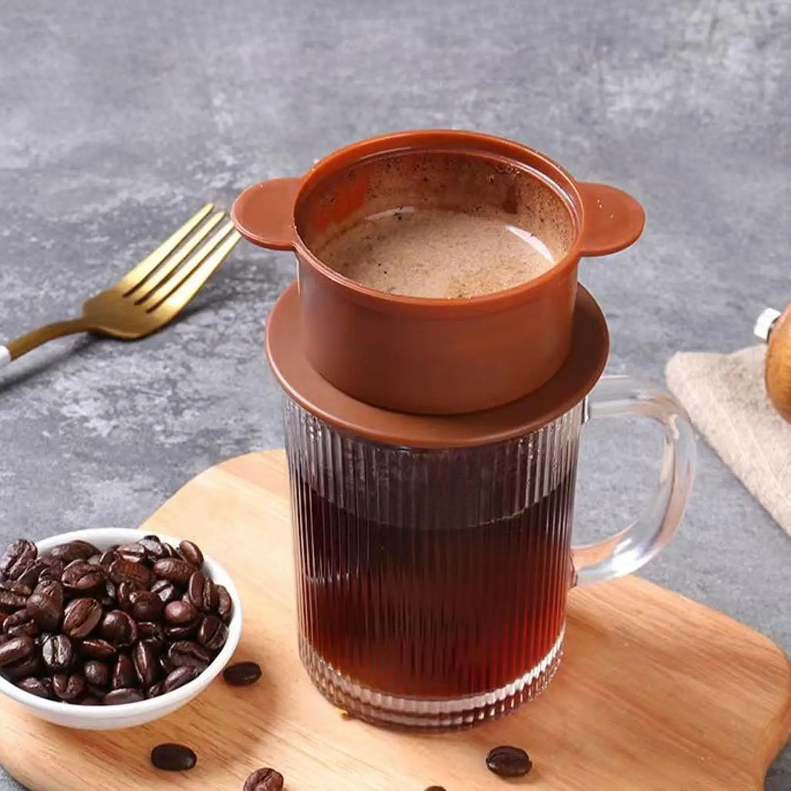

Coffee Filter Cup with Handles Reusable Coffee Dripper for Restaurant Office