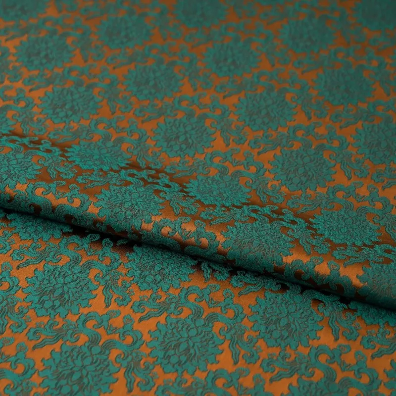 

Chinese Brocade Fabric Jacquard Cheongsam Vest Mongolian Tibetan Costume Bridal Wedding Stage Decor DIY Craft Material