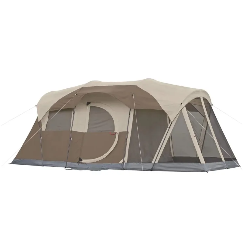 Custom Camping Tent with Screened Porch Weatherproof 6-Person Tent with Screen Room, Rainfly & Carry Bag