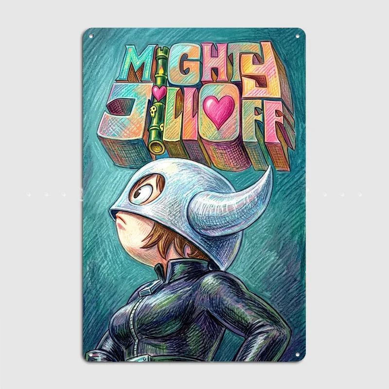 Mighty Jill Off Character Art Poster Metal Sign Bedroom Indoor Outdoor Home Decor Bar Custom Posters Wall Room Decorations