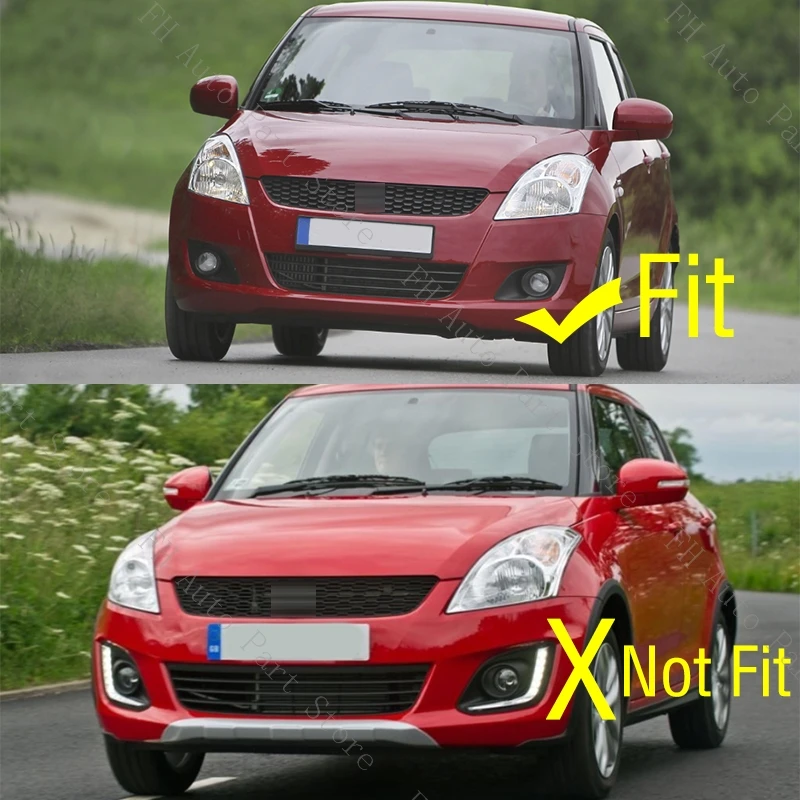 1Set Front Bumper Halogen Fog Light Wires Harness Switch Foglamp Cover Frame Kit For Suzuki Swift 2011 2012 2013 2014 2015