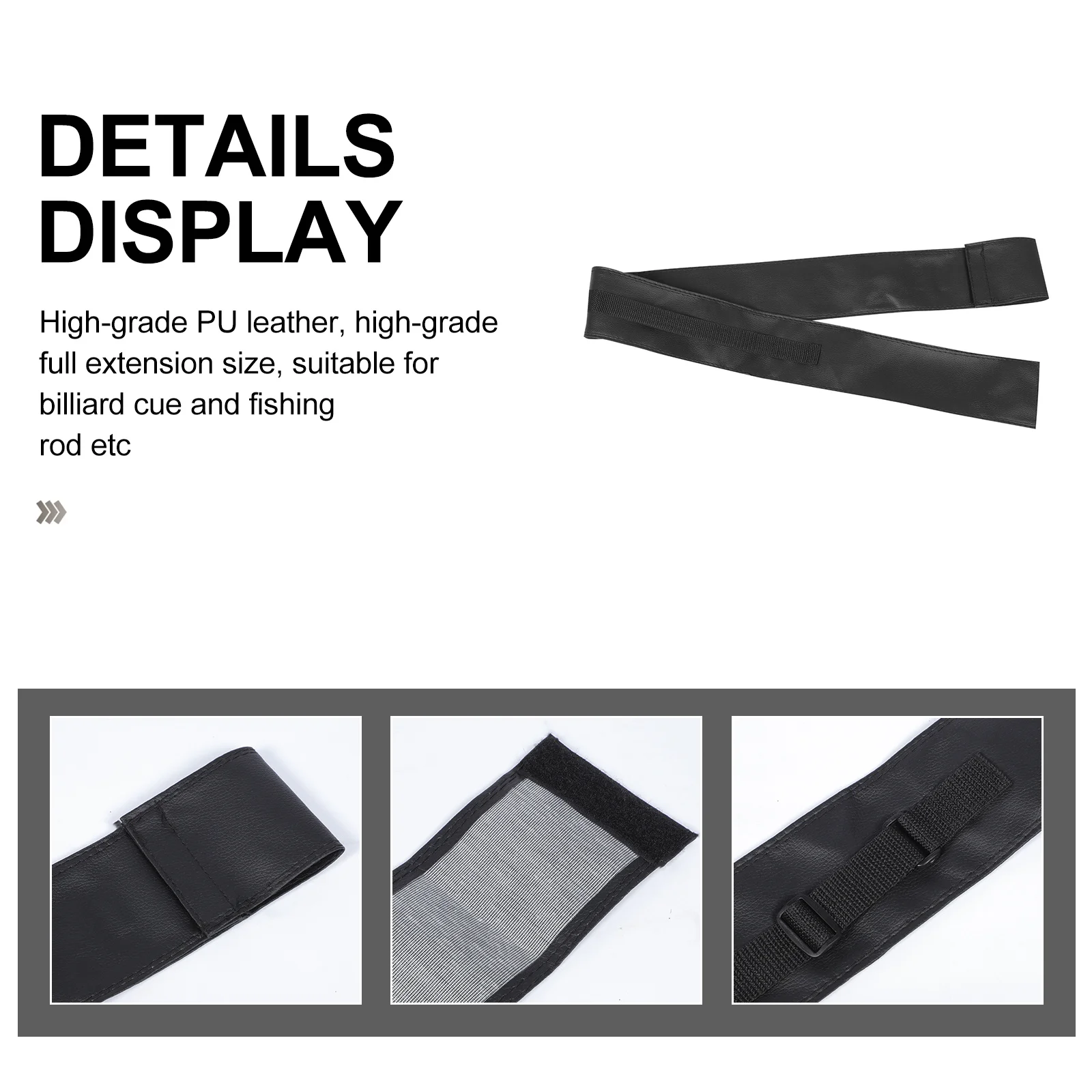 

Portable Pool Cue Bag Premium Pu Wear-Resistant Billiard Cue Protector Adjustable Strap For Travel Gift Idea Accessory