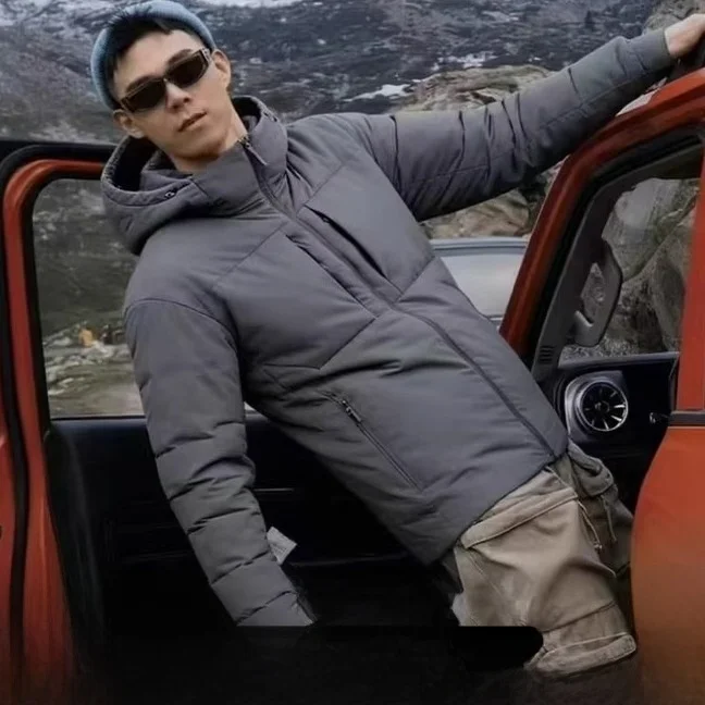 

Tactical Series down Jaet Hooded Outdoor Windproof Waterproof Men's Women's Faionable Winter Coat Regular Fit Zipper Closure