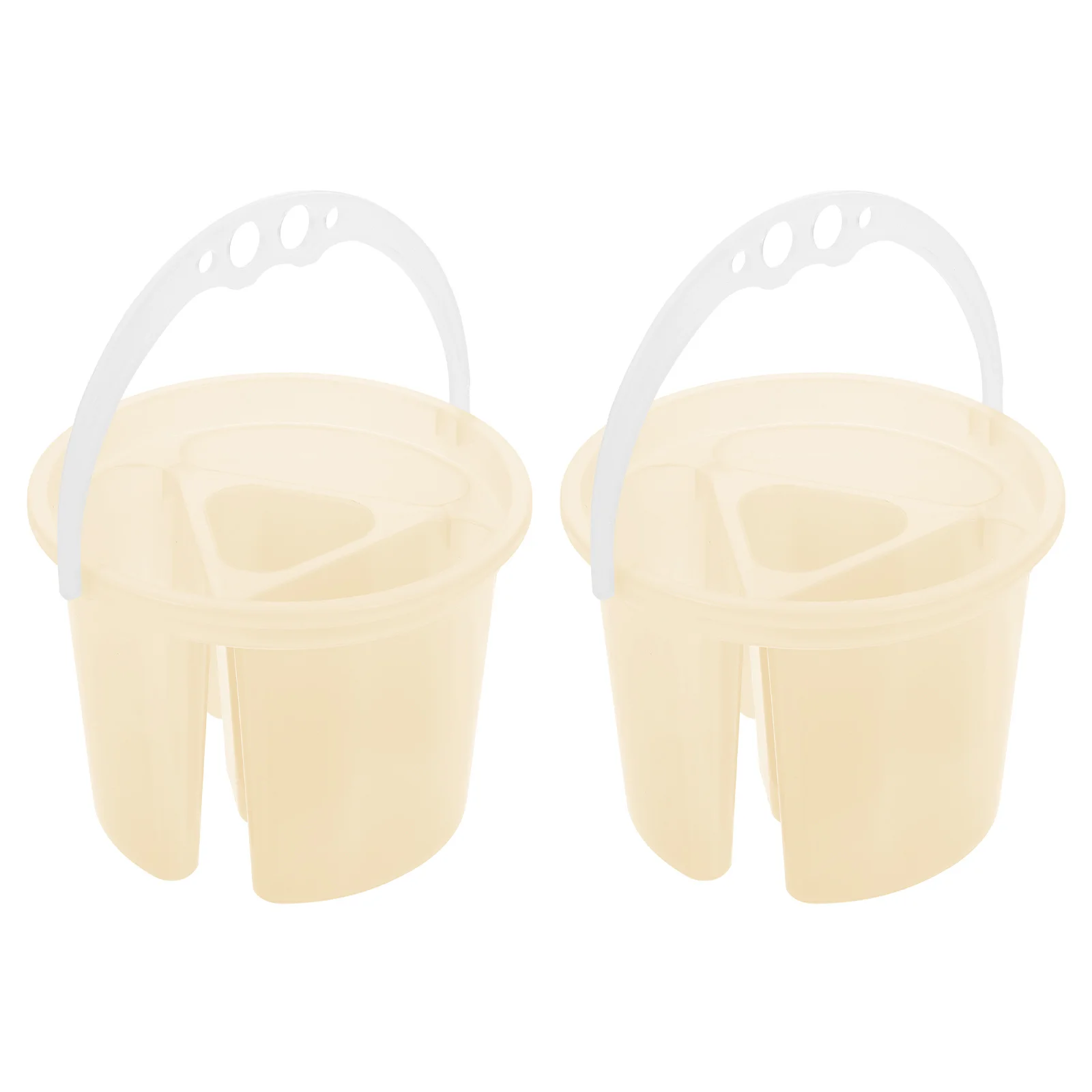 Lavabos para pinceles de artista, contenedores de lavado de pintura de plástico de superficie lisa, suministros de arte para mezclar colores, lavabos para pinceles de artista, 2 uds.