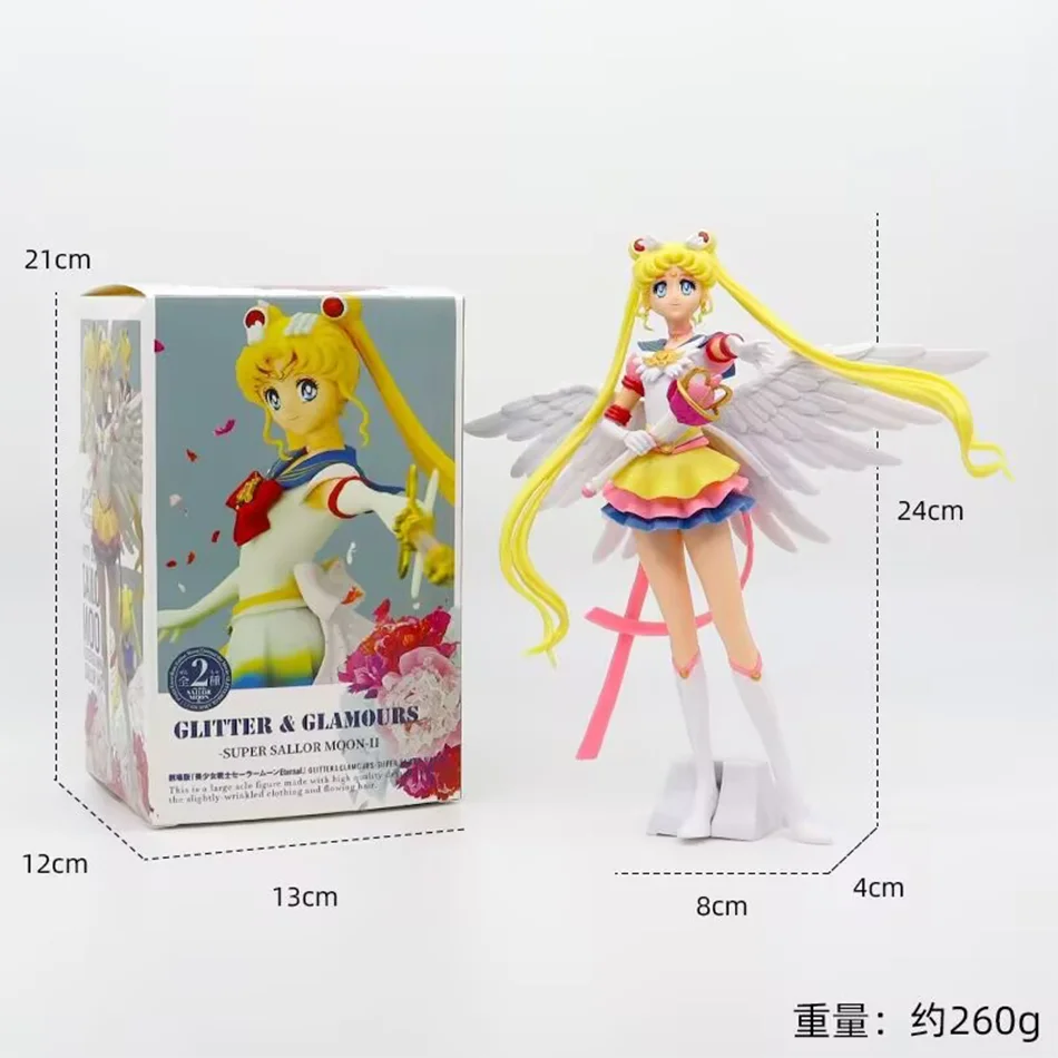 Sailor Moon Figure Anime Cartoon Jupiter Makoto Venus Minako Tsukino Rabbit Doll Toy Little Princess Cake Decoration Ornaments