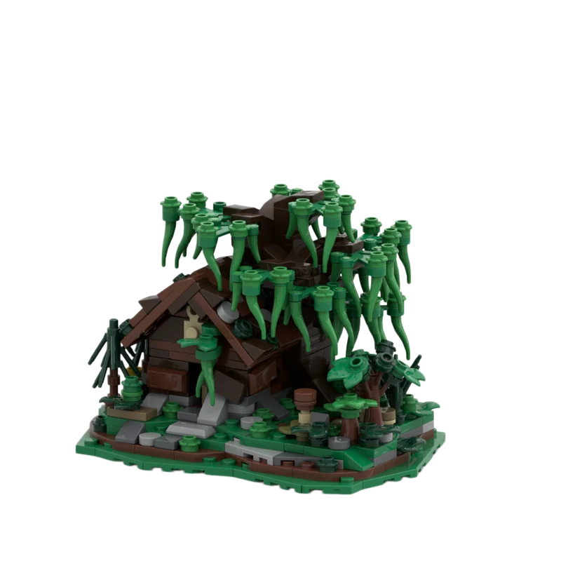 Image of Selbstmontierbares mittelalterliches kleines Hausmodell MOC-Bausatz - ein festliches Geschenk, geeignet für alle Liebhaber