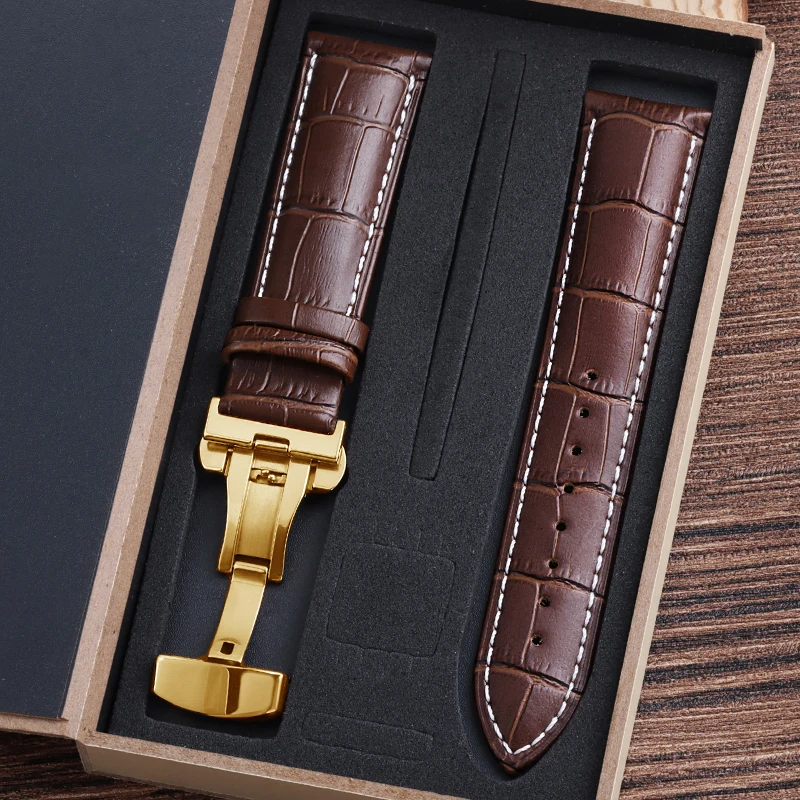 Genuine Cowhide Watch Straps with Box