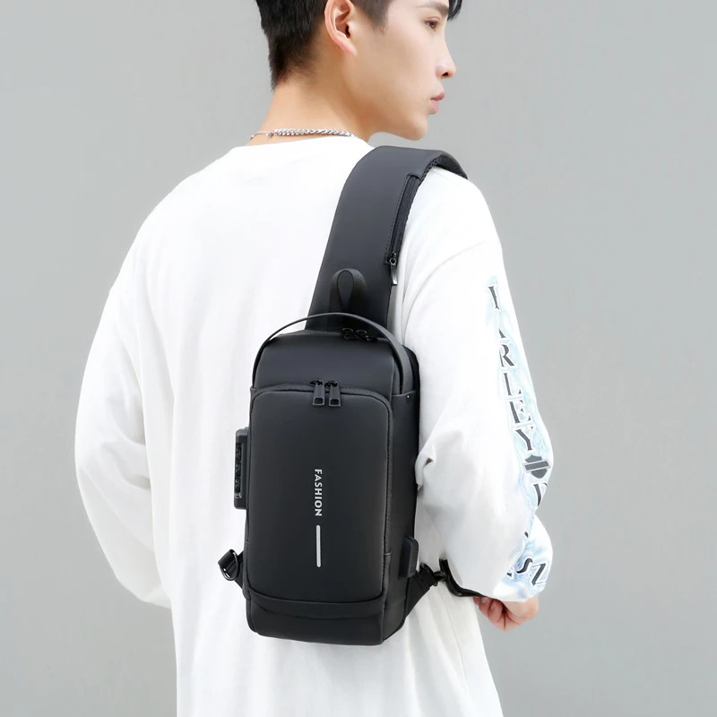 This Is A MAN\'S Chest Bag, There Are Anti-theft Password Lock Design, Suitable for Young Men to Use.