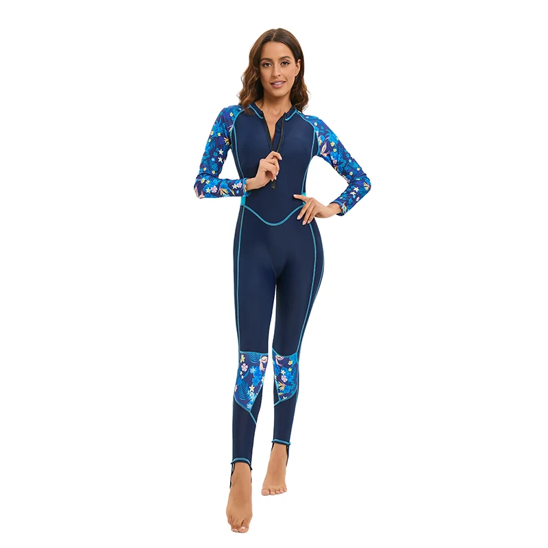 Tengweng 2024 Sport Long Sleeve Rash Guard One Piece Swimwear Women Swimsuit Beachwear Summer Monokini Surfing Suit Bodysuit