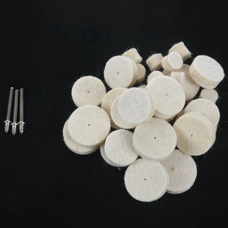 66Pcs Soft Felt Polishing Buffing Wheel Mixed Accessory For Rotary Tool