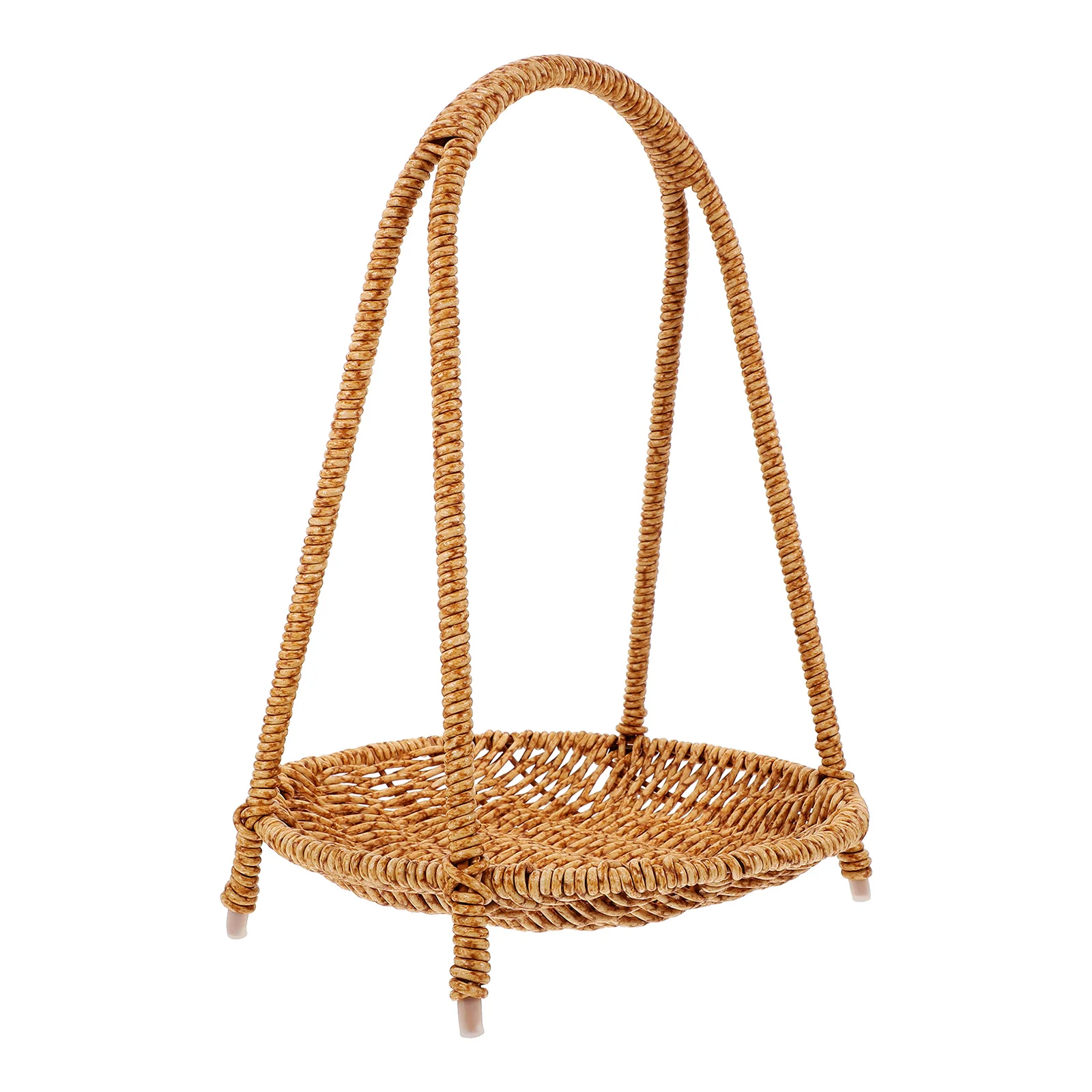 

Retro Bread Snack Serving Woven Portable Fruit Bowl Multi Snack Practical Cake Tray Decorative Food Tray Kitchen