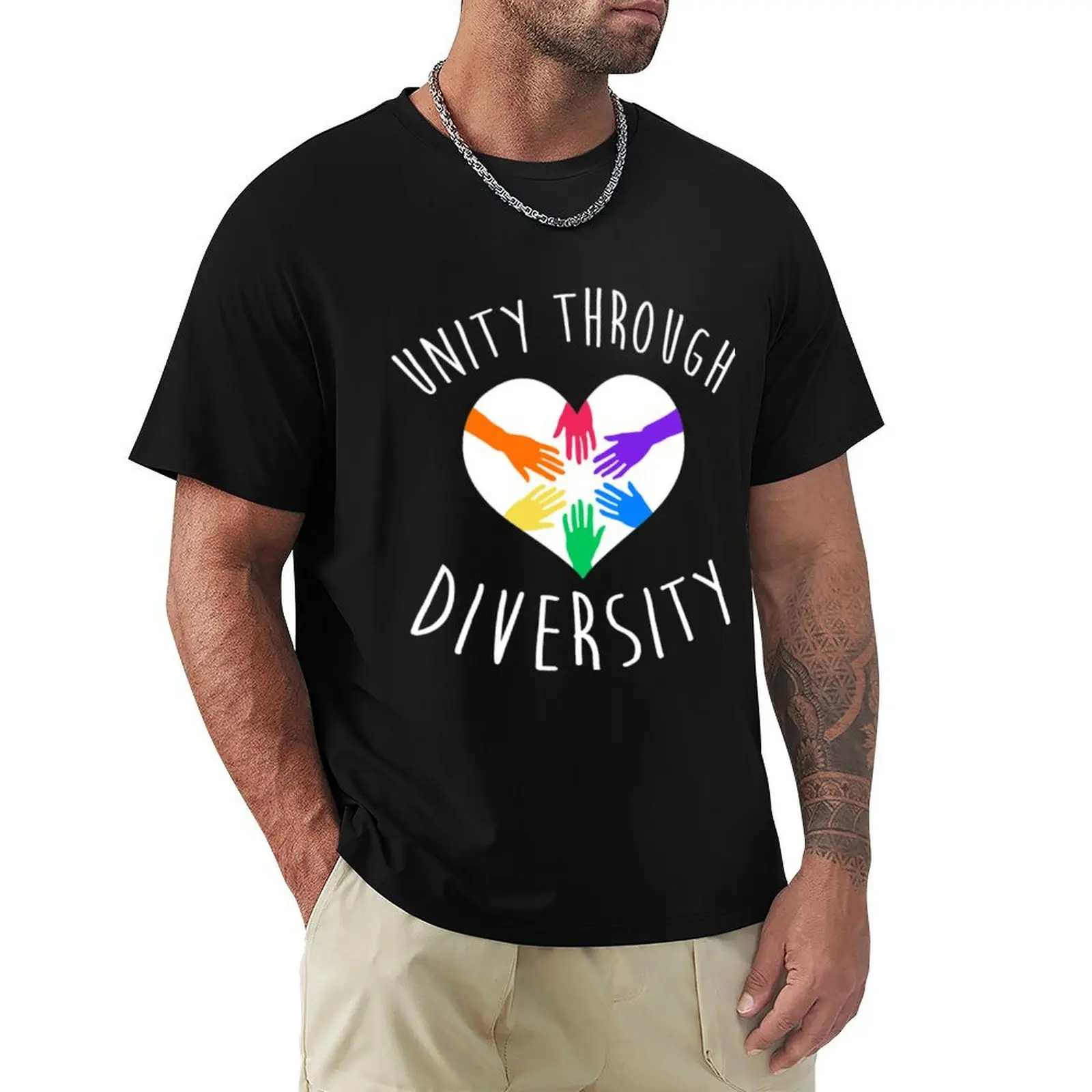Unity Through Diversity Differences Celebrate Gift T-Shirt Dry Fit Running Short Sleeve Top