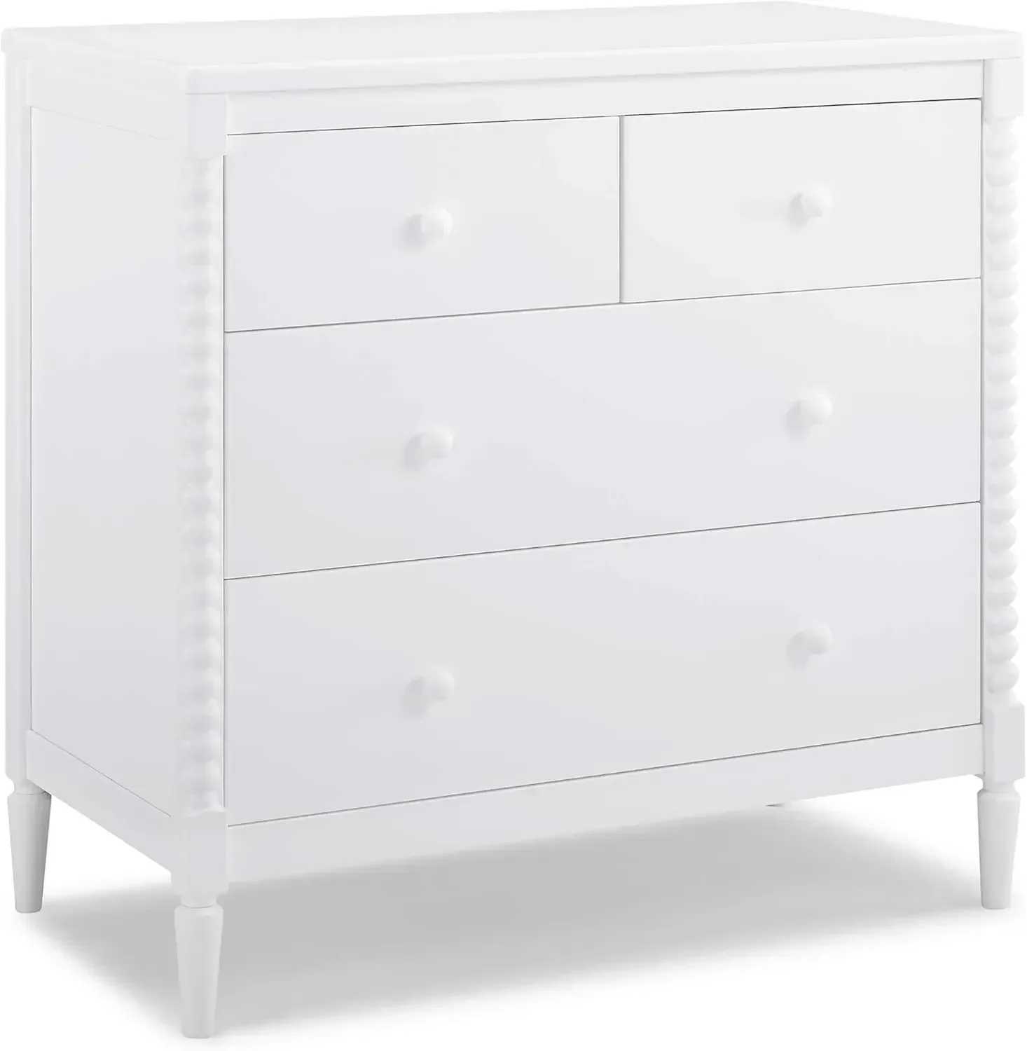 Children Saint 4 Drawer Dresser with Changing Top, Bianca White