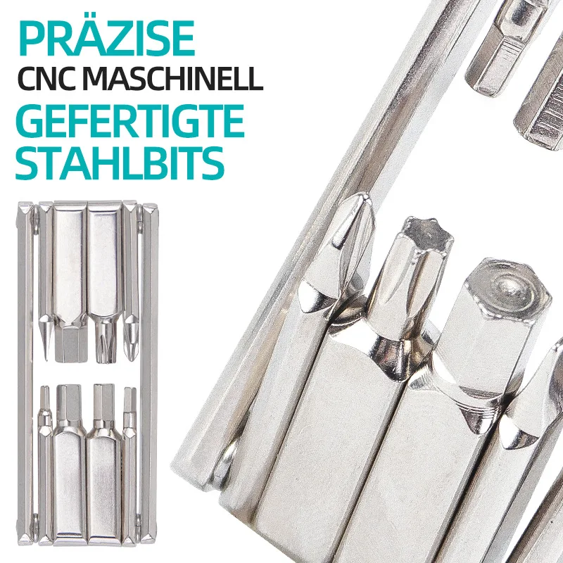 8-in-1 Fahrrad-Reparaturwerkzeug-Set Motorrad MTB Rennrad Schraubendreher-Set Faltbarer Sechskant-Speichenschlüssel Mountainbike Rennrad Werkzeug-Set – Detail 8