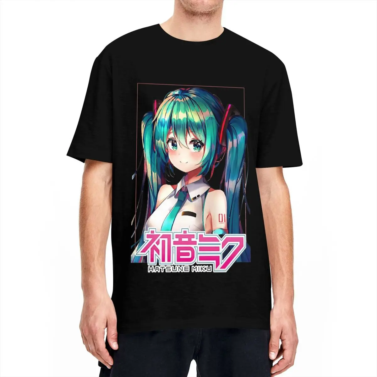 Men Women's VOCALOID Hatsune Miku T Shirts Manga Cotton Clothes Vintage Short Sleeve Round Neck Tee Shirt Gift Idea T-Shirts