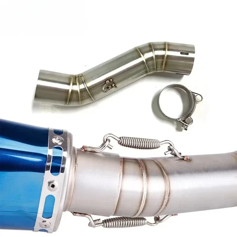 Picture 4: Motorcycle Exhaust Escape Modify Mid Link Pipe For Honda CBR500 CBR500R CB500F CB500X CB400 CBR400 CB400X CB400F  2016 - 2024