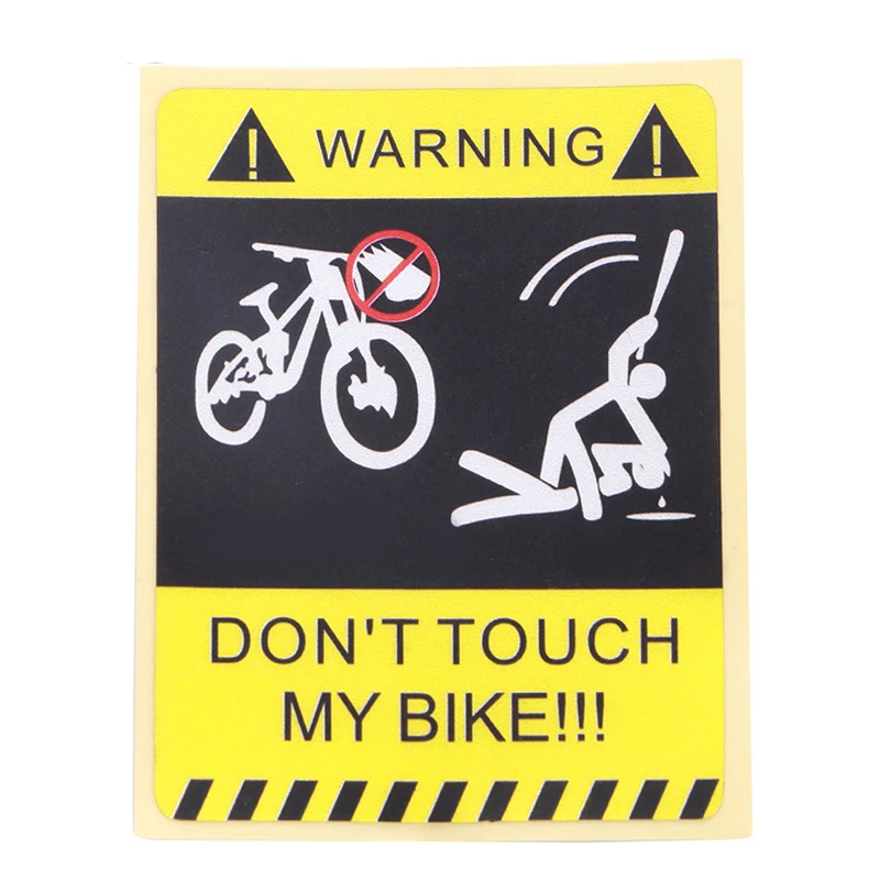Pegatina de advertencia para bicicleta, no MOVE MY BIKE, Protector de cadena de marco, película protectora, cinta, Cable resistente a los arañazos