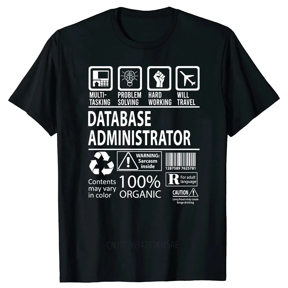 Funny Database Administrator Multitasking Coffee Lover T Shirts Summer Graphic Streetwear Short Sleeve Birthday Gifts T-shirt