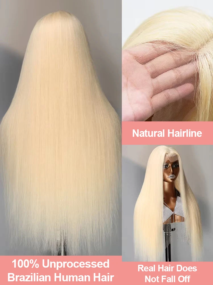 613 Honey Blonde 13x4 13x6 HD Lace Front Human Hair Wigs Colored 250 Density Brazilian Straight Lace Frontal Wig For Black Women image 4