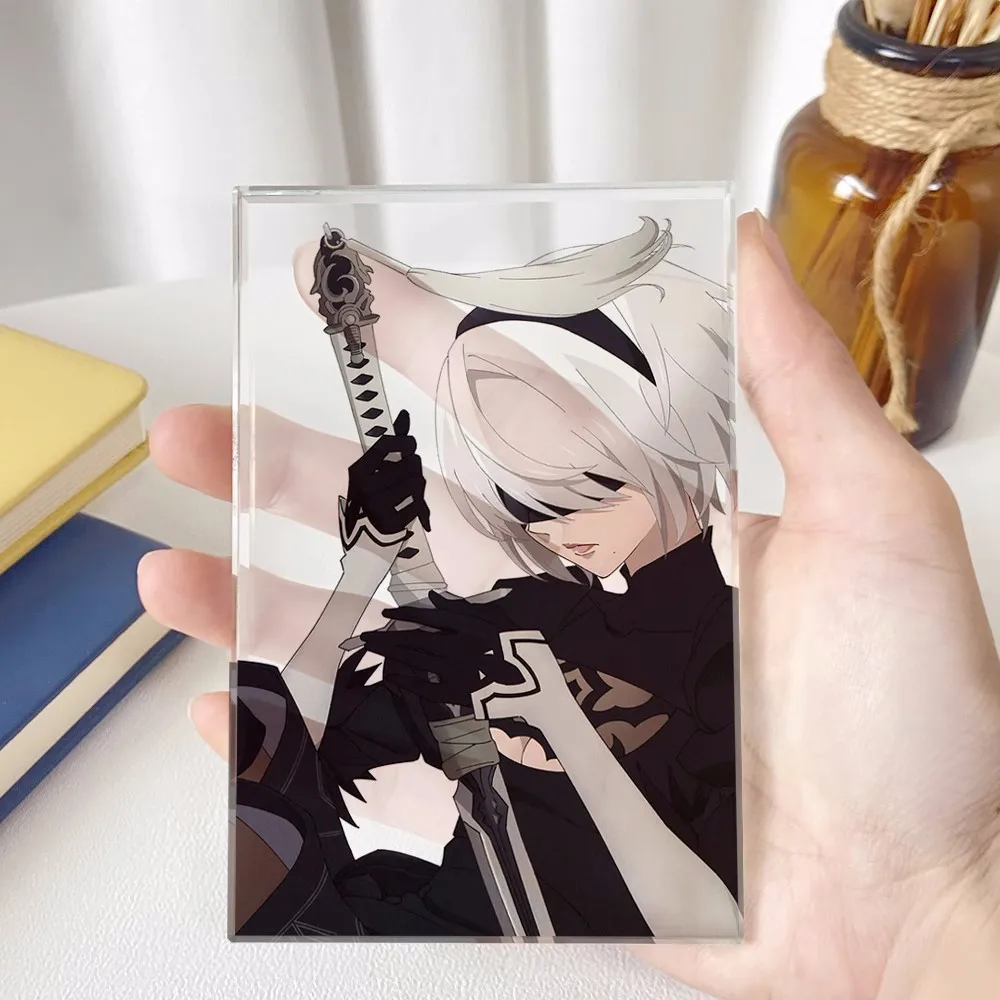 Anime NieR:Automata 12cm Cosplay Acrylic Figure Transparent Desk Figure 4694 Kids Collection Toy