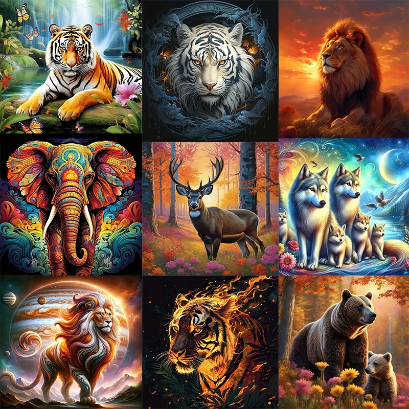 

5D New Collection 2024 Diamond Embroidery animal Scenery Mosaic Diamond Painting Scenery Art Kits Birthday Gift