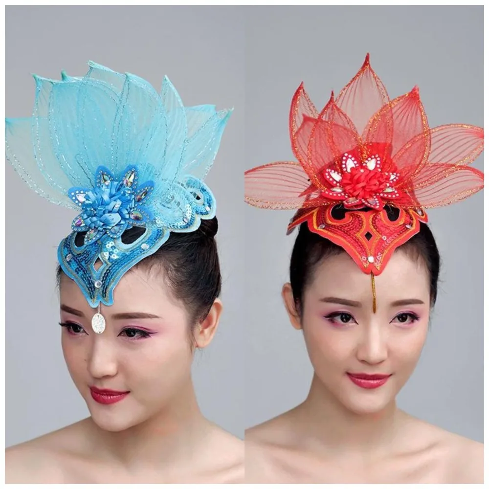 Akcesoria do włosów Grand Stage - długie nakładki na kok z piór do tańca ludowego i akcesoria do tańca towarzyskiego zwiększające wysokość