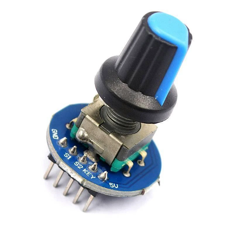 With Switch Rotary Encoder Module for Arduino Brick Sensor Development Round Audio Rotating Potentiometer Knob Cap EC11