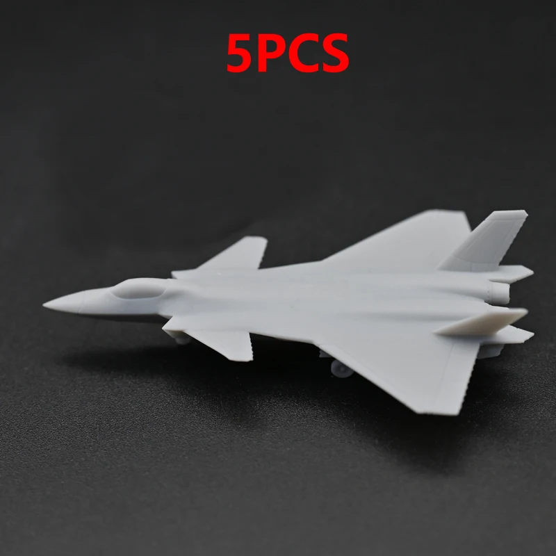 

5 шт. Масштабная модель истребителя J-20S Weilong (700 350) 1/2000, 3D-печатная миниатюра самолета с шасси для диорамы