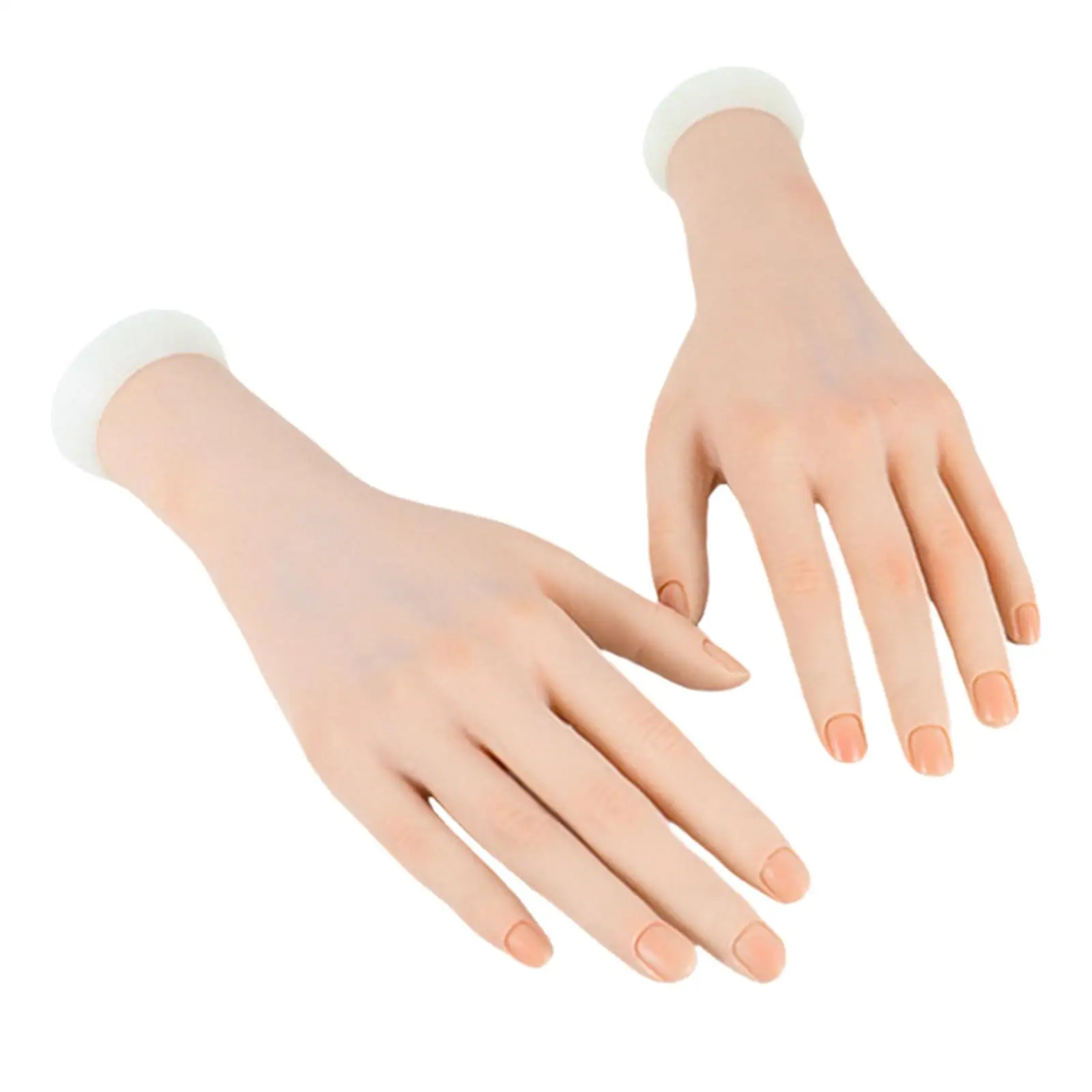 Flexible Female Mannequin Hand for Acrylic Nail Practice and Jewelry Display Realistic Bendable Fingers for Salon Studio
