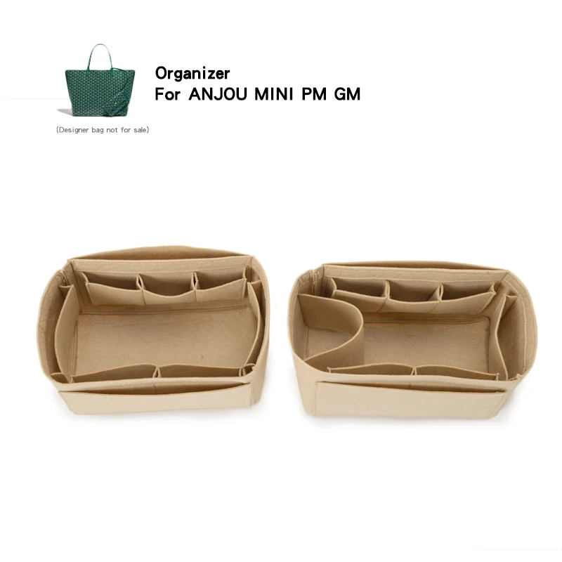 For Goyad Tote Anjou Bag Felt Insert Bag Organizer,Makeup Designer Handbag Travel Inner Purse,Mommy Bags Cosmetic Storage Pouch