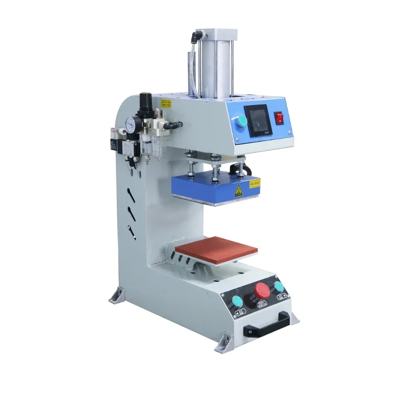 Hot stamping machine automatic fabrics stamping gluing clothing trademark logo embossed machine