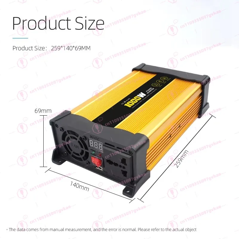 12V DC 1000W Grid Inverter OEM Improved Sine Wave 50Hz 230v AC 12v DC Voltage Converter Inverter