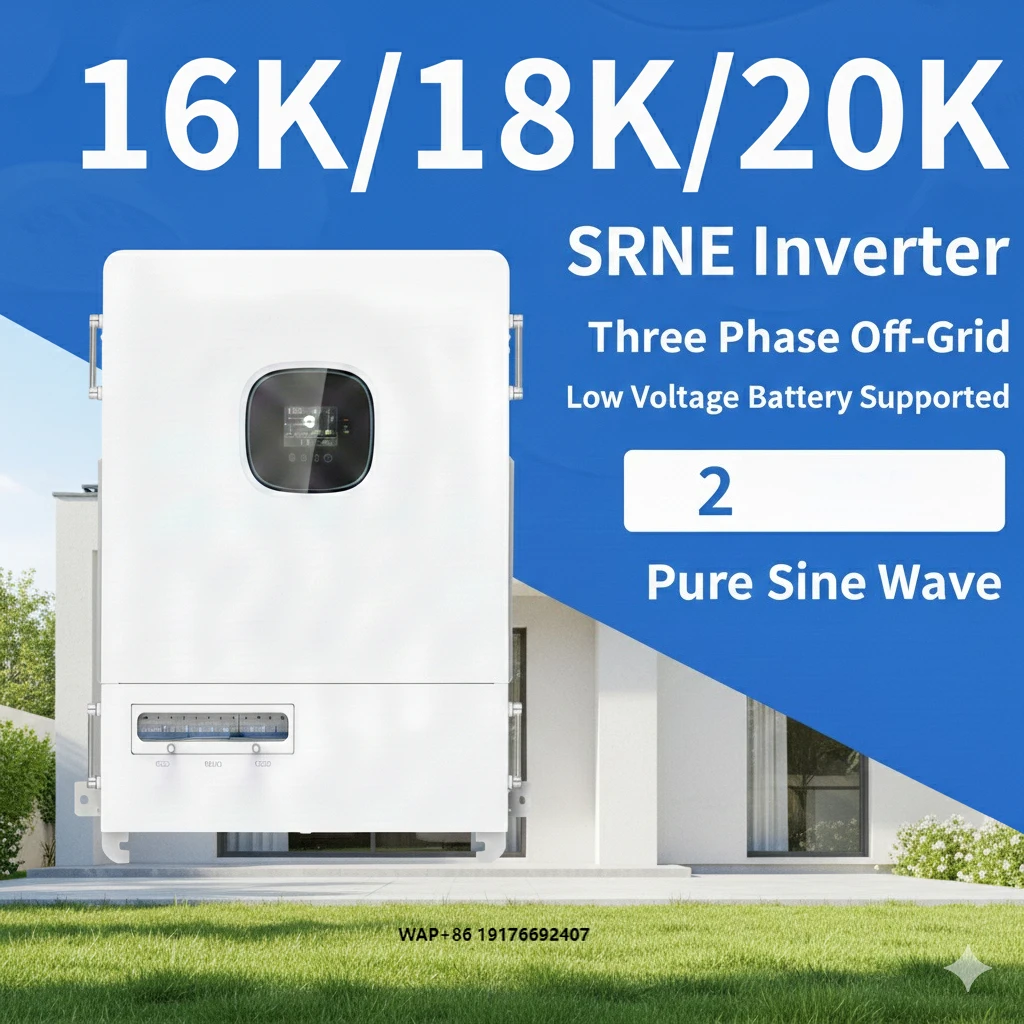 

SPI-20K-H3P Three Phase Solar Inverter Srne 18kw 16kw Solar Inverter 230/400V 48V off Grid Solar Storage Inverter for EU Market